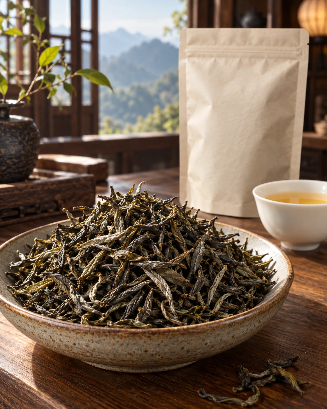 Pu-erh Tea (Raw) · Dry leaf detail 2