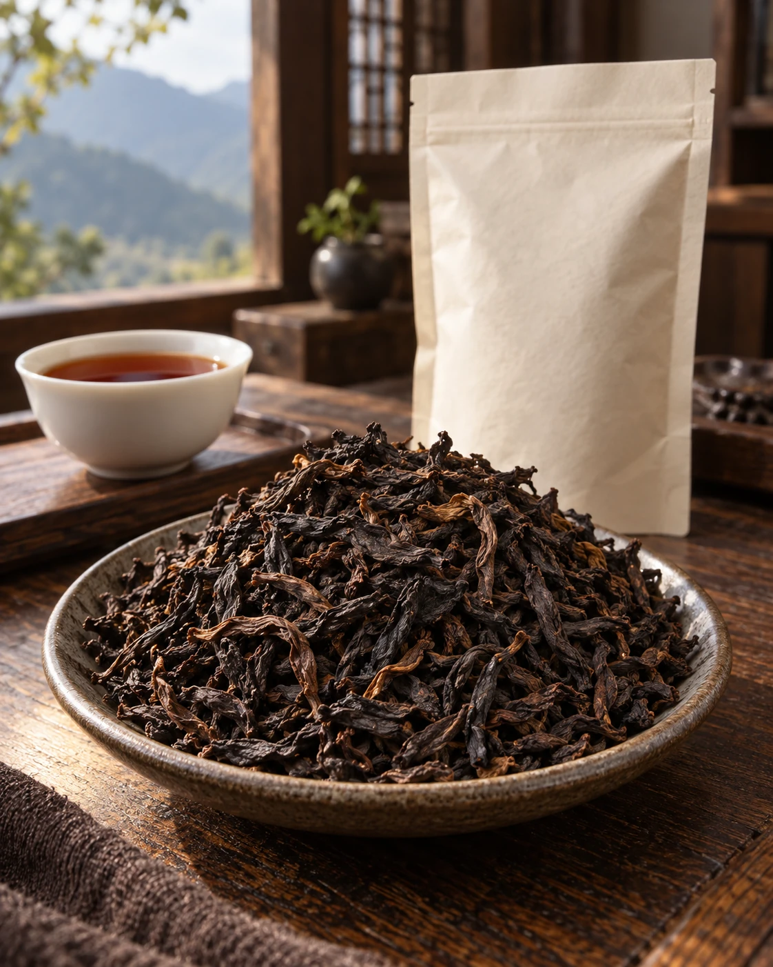 Pu-erh Tea (Ripe) · Dry leaf detail 2